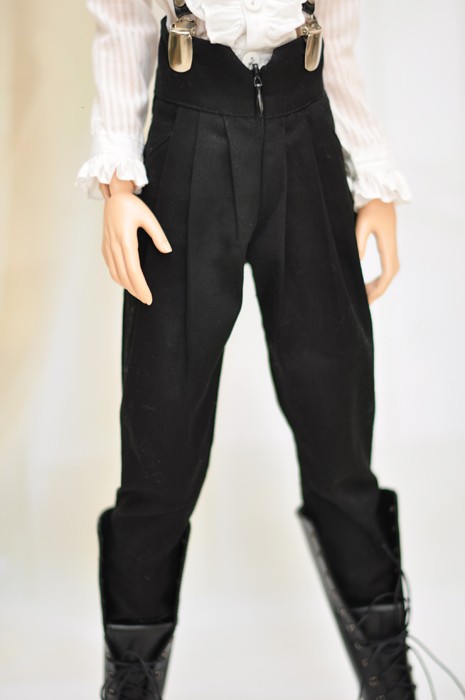 Black suspenders for 1/4, 1/3 size BJD - Click Image to Close